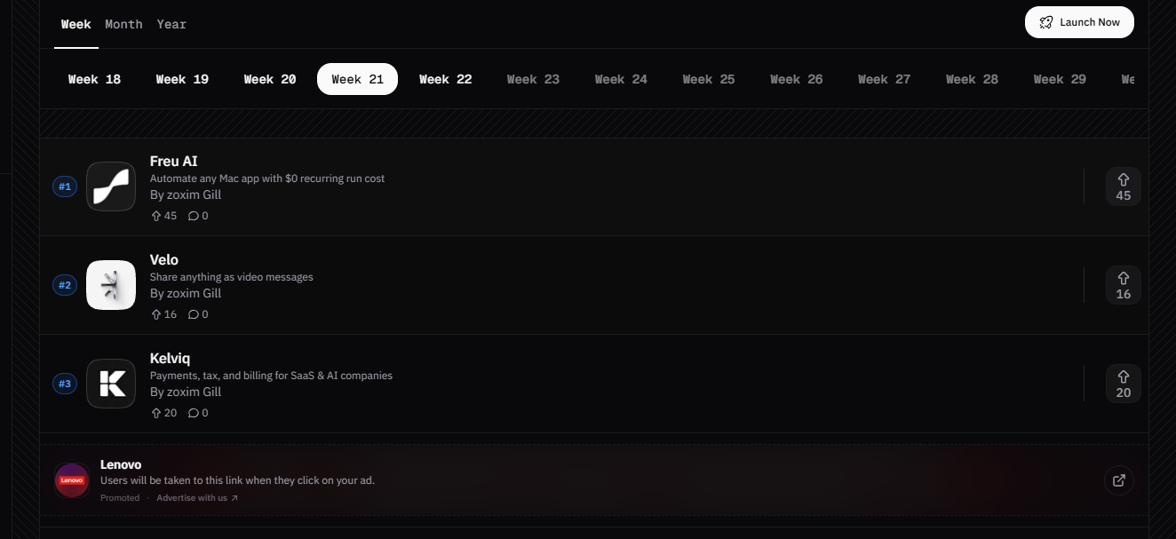 Launchpad Feed